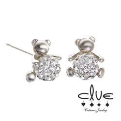 petit sitting bear earring