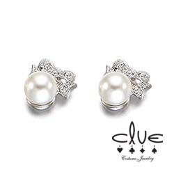 Ribbon pearl Earrings