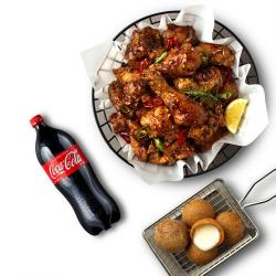 BHC 맛초킹(한마리) + 치즈볼 + 콜라1.25L