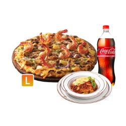 블랙타이거슈림프L+NEW 치즈볼로네즈 스파게티+콜라1.25L