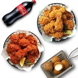 BHC 후라이드 + 양념 +  치즈볼 + 콜라1.25L