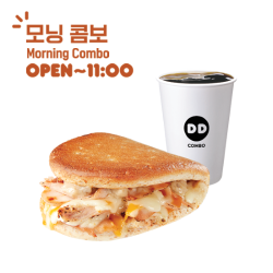 치킨머쉬룸 플랫브레드 모닝 콤보