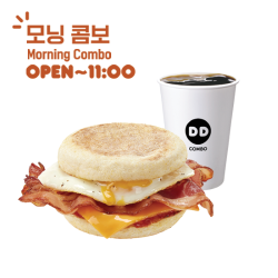 베이컨에그 잉글리쉬머핀 모닝 콤보