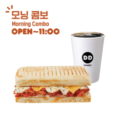 스파이시치킨 치아바타 모닝 콤보